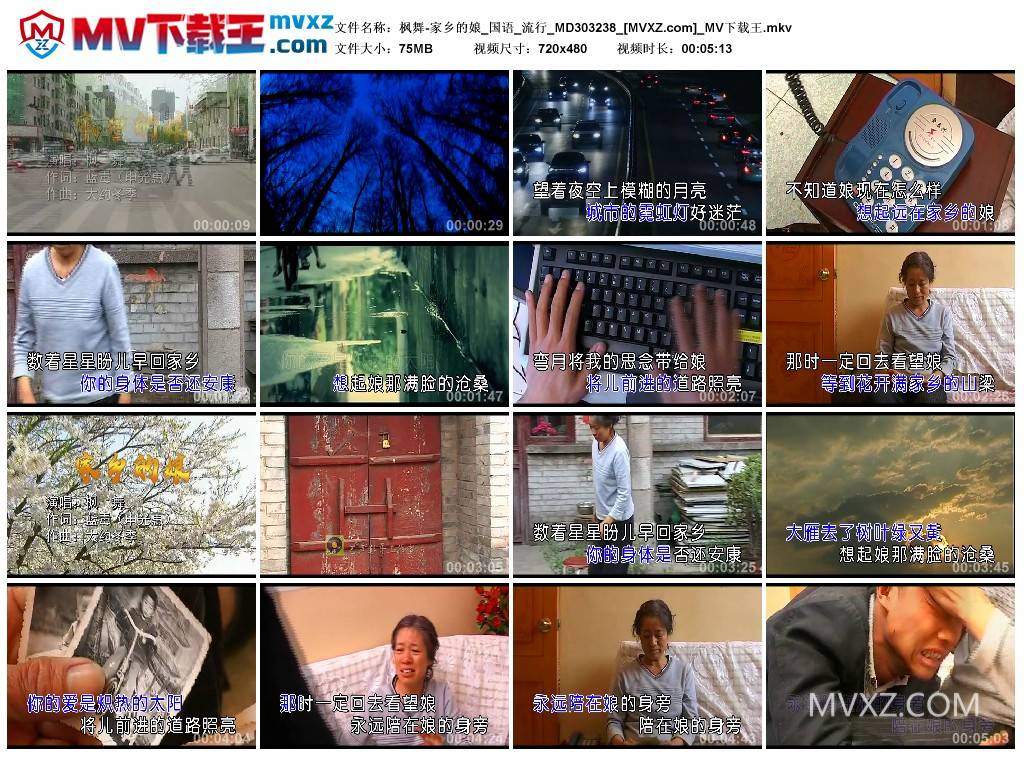 枫舞-家乡的娘_国语_流行_MD303238